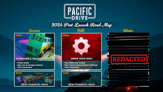 Pacific Drive DLC roadmap