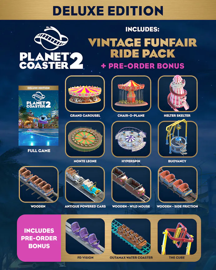 Planet Coaster 2 Deluxe  Vintage Ride Pack