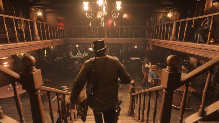 Muzikanten in Red Dead Online spelen kerstliedjes