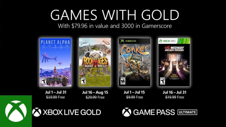 Dit zijn de Xbox Games met Gold voor juli 2021
