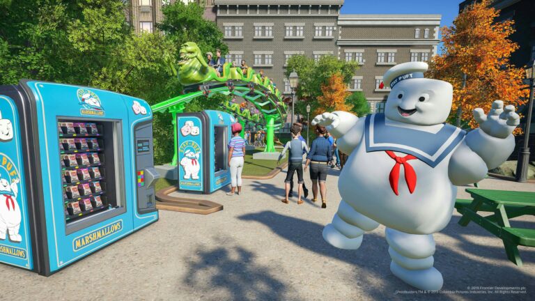 Ghostbusters- en Studio-pakketten nu beschikbaar voor Planet Coaster: Console Edition