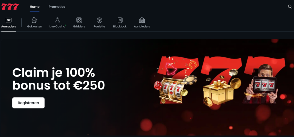Alt-tekst: Casino 777 – beste goksite startpagina met welkomstbonus