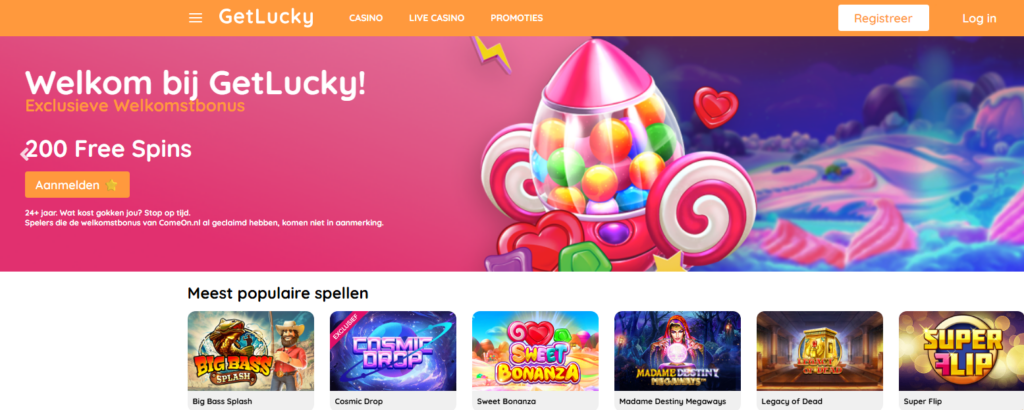GetLucky – beste goksite startpagina met welkomstbonus