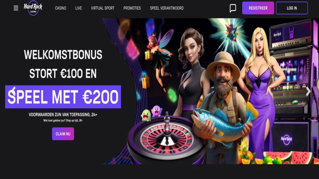 Hard Rock Casino &ndash; online casino startpagina met keuze uit drie welkomstbonussen
