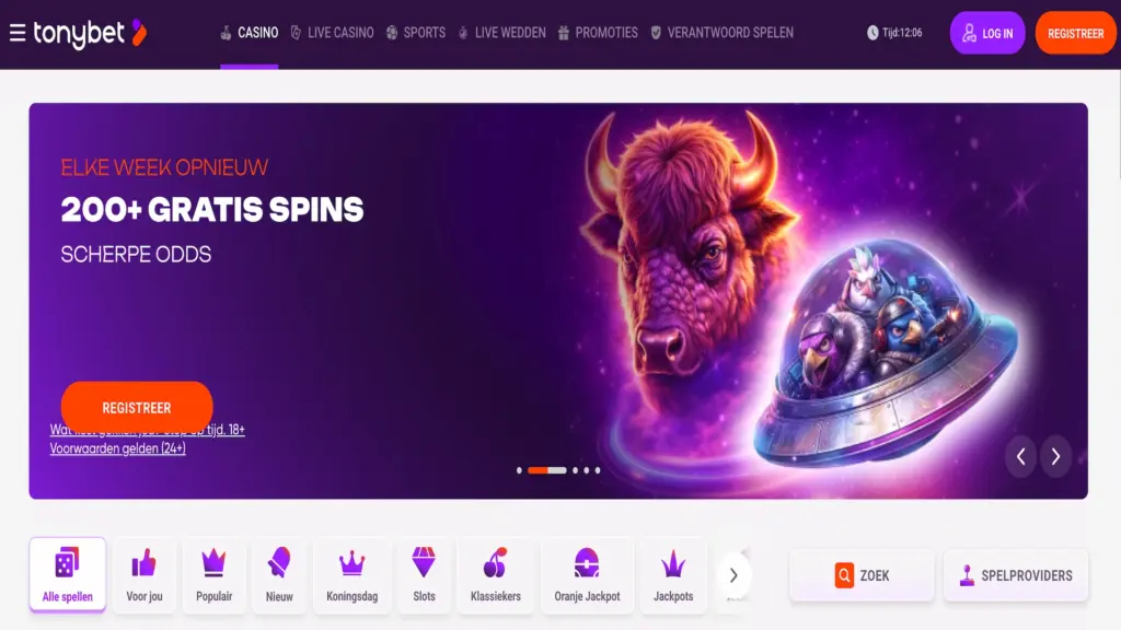 TonyBet &ndash; online casino en sportsbook startpagina met Plinko in het aanbod