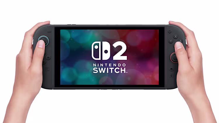 Nintendo Switch 2 in handheldmodus.