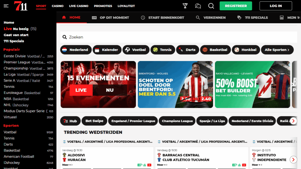 711 Casino voetbalweddenschappen