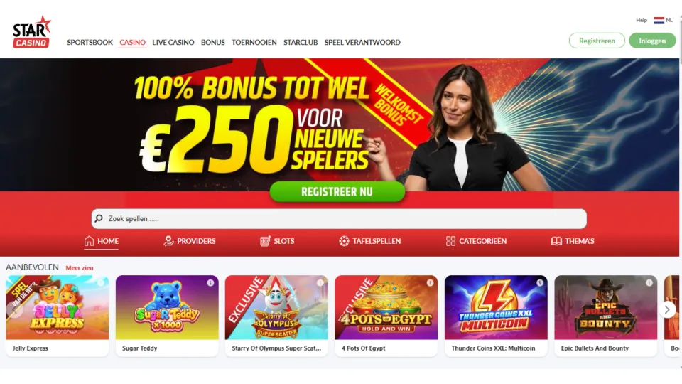 Starcasino wedden op sport startpagina