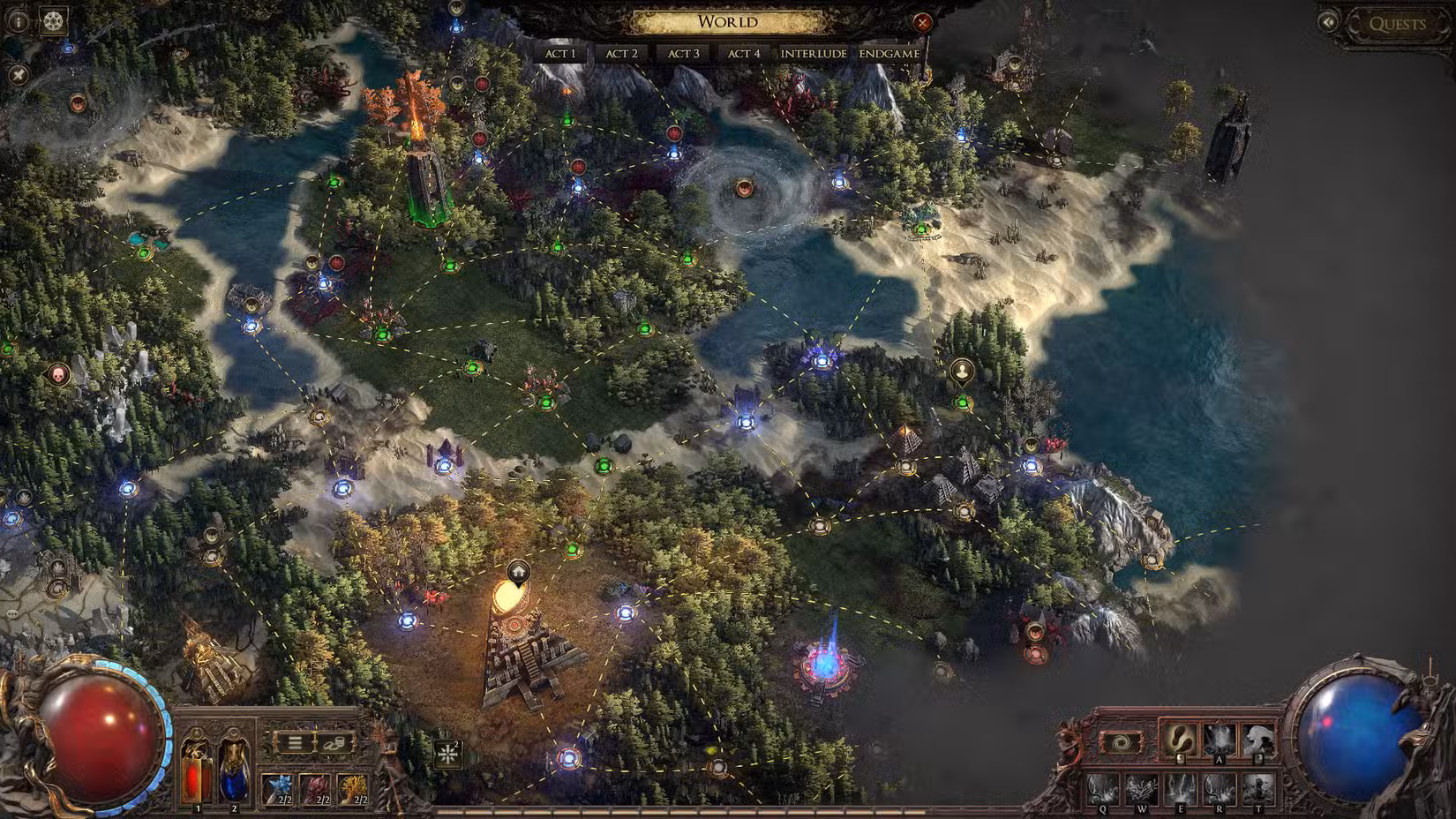 Endgame map in Path of Exile 2