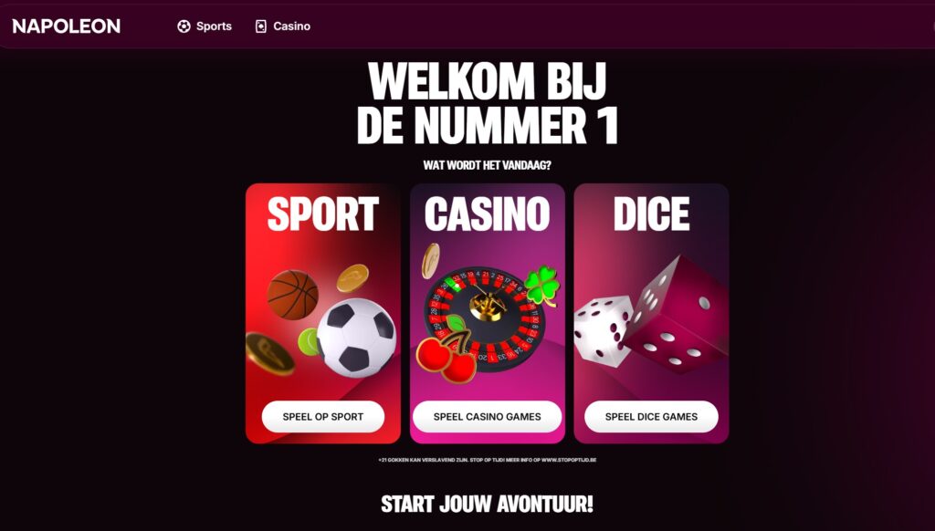 Napoleon Sports &ndash; Belgische bookmaker met innovatieve 2D en 3D visualisaties&nbsp;