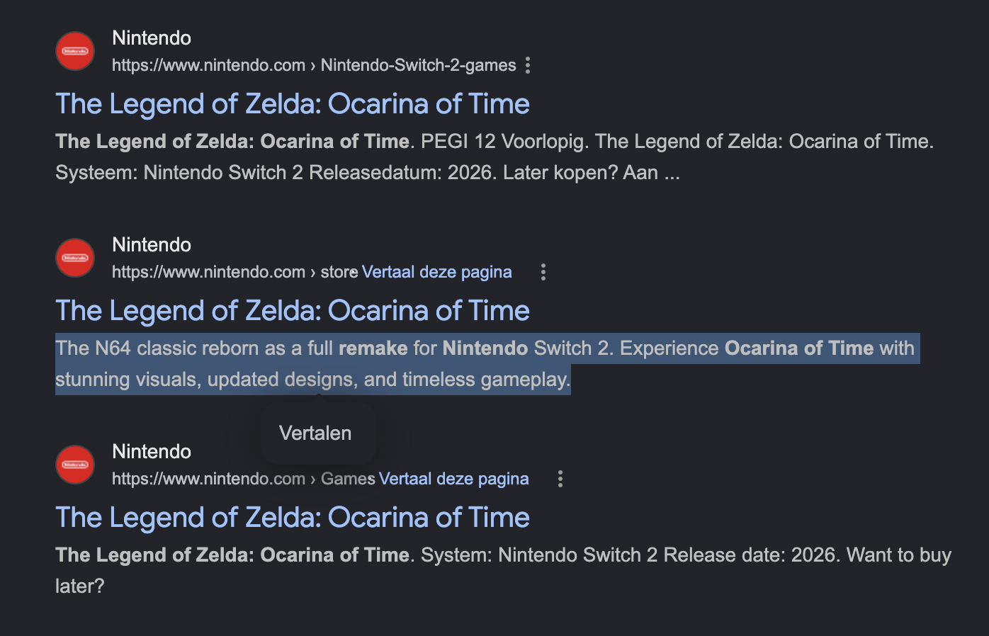 The Legend of Zelda: Ocarina of Time via Google.