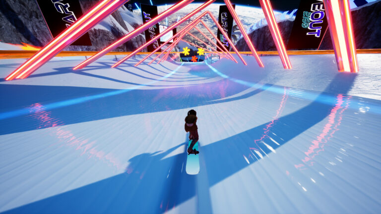 CarveOut 2160 is snowboarden in de ruimte, met raketten en een grappling hook