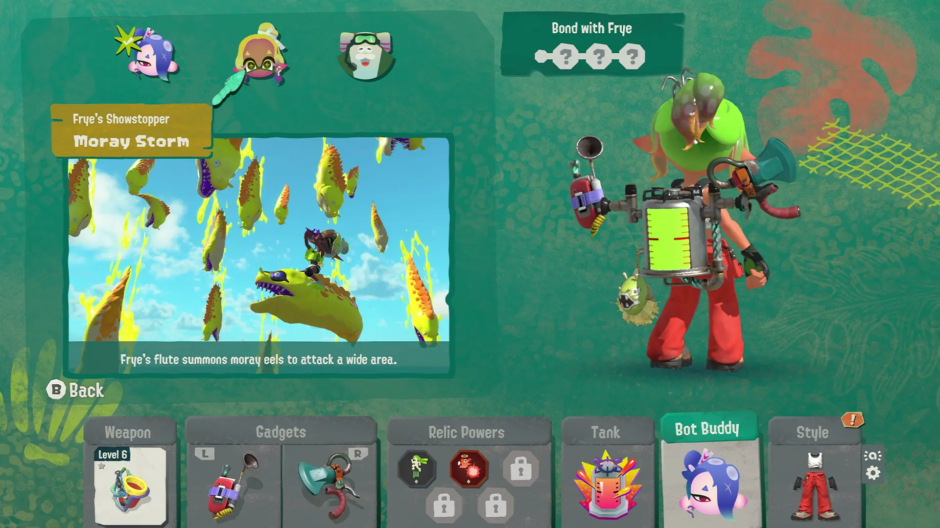 Customization in Splatoon Raiders