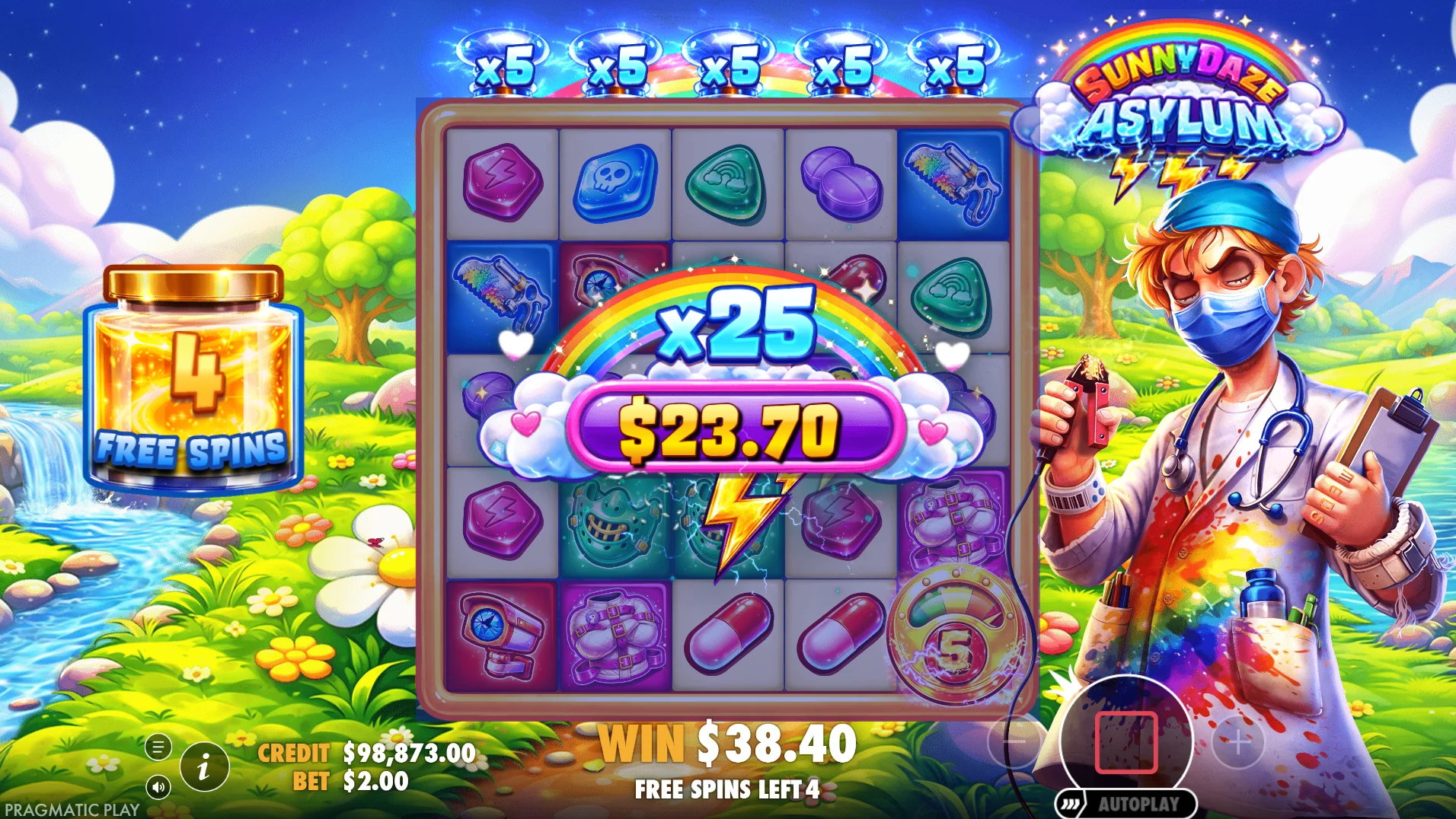 Sunnydaze Asylum Free Spins