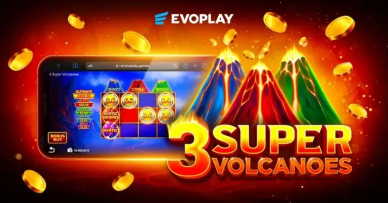 Evoplay laat drie vulkanen de bonusgame aansturen in 3 Super Volcanoes